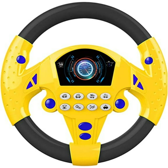 PEACNNG Children's Steering Wheel Toy Electronic Steering Wheel Noise Sound Steering Wheel Kids Driving Simulator Car Simulation Toy for Kids Boys Girls