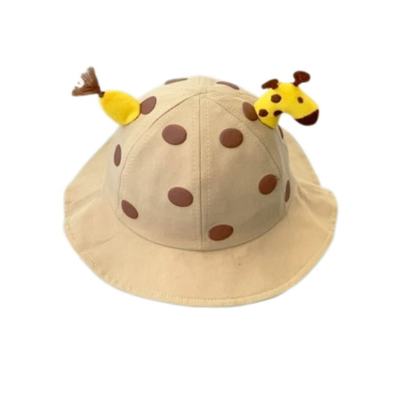 PEACNNG Cute Spring Summer Cartoon Giraffe Baby Bucket Hat Cotton Fisherman Hats Baby Boys Girls Sun Cap for 1-3 Years Old Baby