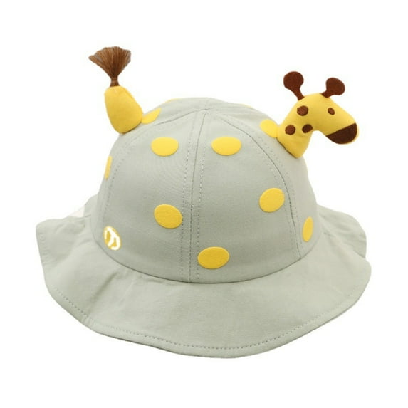PEACNNG Cute Spring Summer Cartoon Giraffe Baby Bucket Hat Cotton Fisherman Hats Baby Boys Girls Sun Cap for 1-3 Years Old Baby