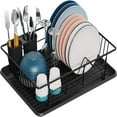 thumbnail image 1 of PEACNNG Dish Rack Dish Drying Stand Small Kitchen Organizer Dish Drying Rack Countertop Black Kitchen Utensils Dish Racks Black Dish Stand (SINGLE LEVEL), 1 of 5
