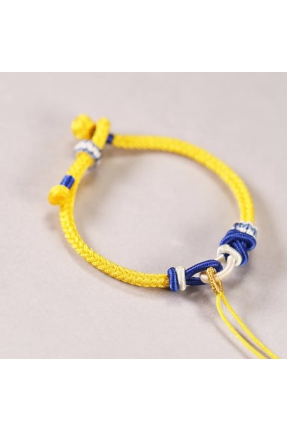 Friendship Braided Bracelet Yellow Blue Bracelet Handmade String Adjustable Wrist Anklet Cord Boy Girl Birthday Gift