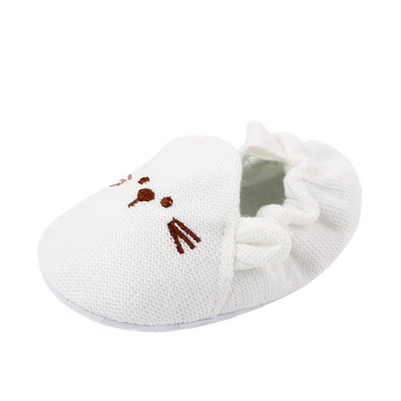 PEACNNG Infant Toddler Slippers Baby Boys Girls Knited Crib Shoes Cute Cartoon Mouse Panda Anti-slip Baby Slippers