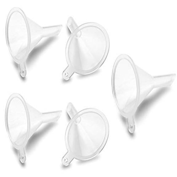 PEACNNG Mini Funnel Small Funnel 5-Pack for Lab Bottles, Sand Art, Perfumes, Spices, Powder Funnel, Essential Oils, Recreational Activities