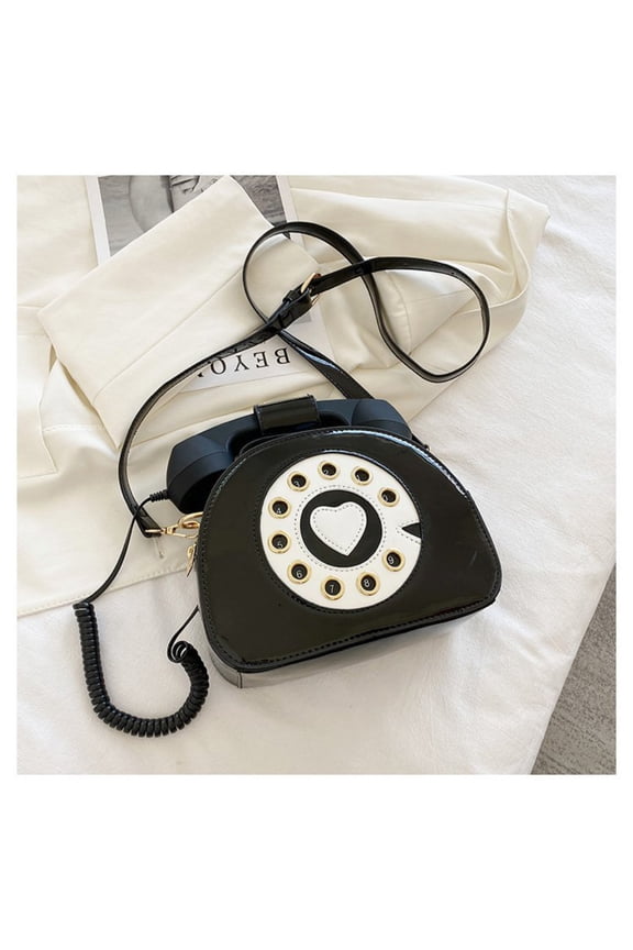 New Cool Music Telephone Shape Purses Adorable Phone Bag Fashion Design for the Stylishly Sweet Top-Handle Totes Bag