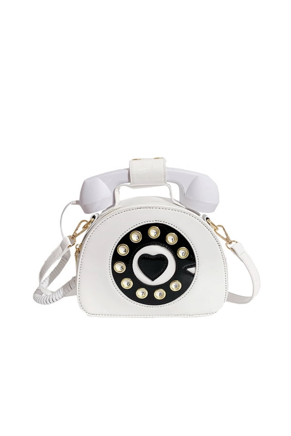 New Cool Music Telephone Shape Purses Adorable Phone Bag Fashion Design for the Stylishly Sweet Top-Handle Totes Bag