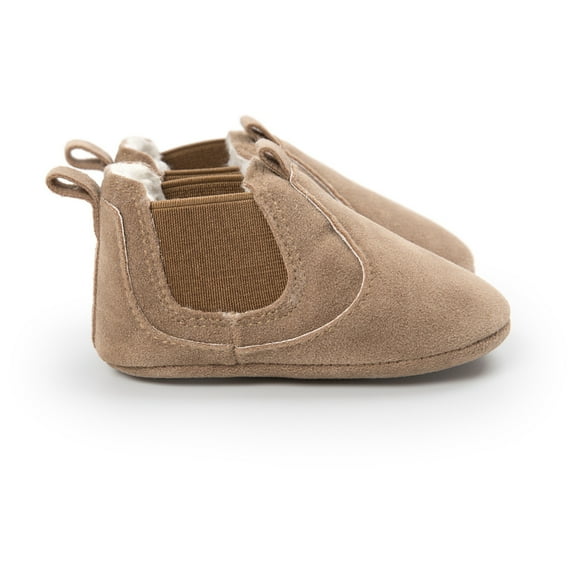 PEACNNG Newborn Baby Shoes Fur Soft Sole Crib Shoes Pre Walker Leopard Solid Warm First Walkers Shoes