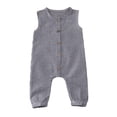 thumbnail image 1 of PEACNNG Newborn Baby Summer Rompers, Sleeveless Cotton Muslin Jumpsuits Clothes, 1 of 5