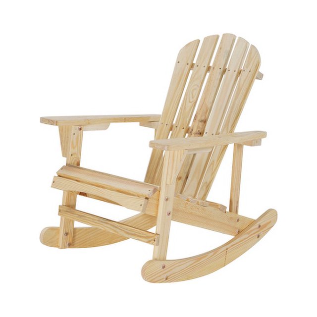 PEACNNG Rocking Chair Solid Wood Chairs Finish Outdoor Furniture for