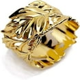 thumbnail image 1 of PEACNNG Set of 6 Gold Napkin Rings for Dinner Parties Weddings Receptions Family Gatherings Or Everyday Use Set Your Table with Style (Gold Leaf), 1 of 5
