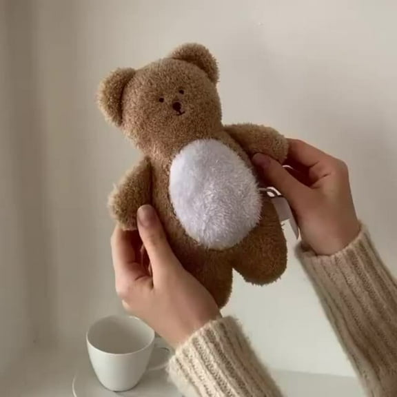 PEACNNG Small Dog Teddy Bear Soft Puppy Accessories Korean Stuffed Doll Interactive Pet Toy