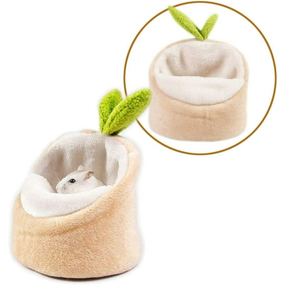 PEACNNG Soft Small Pet Bed, Hamster Nest Pouch Cute Mouse House Hammock Sugar Glider Hideout Cage Accessories, Bedding for Gerbil Degu Golden Bear Hedgehog