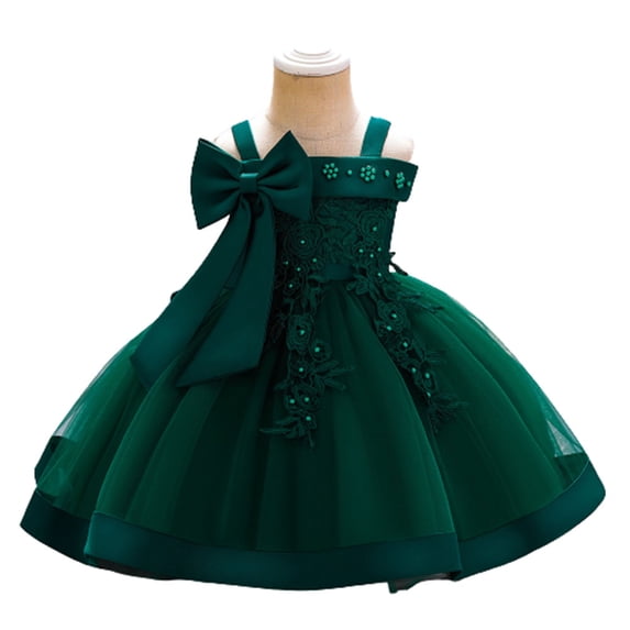 PEACNNG Summer Dresses Infant Baby Girl Birthday Party Dress Flower Newborn Princess Clothes Toddler Baby Girl Wedding Dress