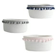 thumbnail image 1 of PEACNNG Whimsical Storage Delight, Pompom Woven Cotton Rope Basket for Laundry, Toys, and Desktop Organization (20.5x9.5 cm), 1 of 5