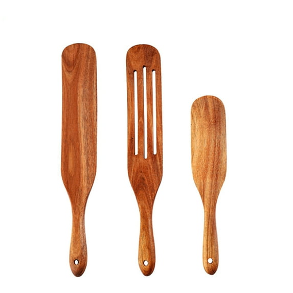 PEACNNG Wood Spatula 3-Piece Set | Better Than A Spatula | Smarter Cooking, Easier Stirring | No Food Stuck In The Corners Of Your Pots | Best Cooking Utensil Tool