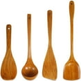 thumbnail image 1 of PEACNNG Wooden Spoons for Cooking, Nonstick Kitchen Utensil Set for 4PCS, Natural Wooden Cooking Spatula and Spoons Set, 1 of 5