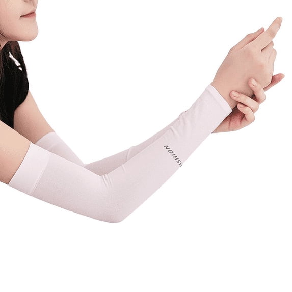 PEACNNG ice silk sunscreen sleeves ice sleeves anti-ultraviolet men and women cycling sports outdoor fishing ice sense plus size protection