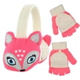 thumbnail image 1 of PEAK 2 PEAK Boys and Girls Animal Earmuff and Cut Finger Gloves with Cover Cold Weather Set, Age 4-7, 1 of 4