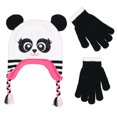 thumbnail image 1 of PEAK 2 PEAK Girls Panda Beanie Hat Glove Set, 1 of 6