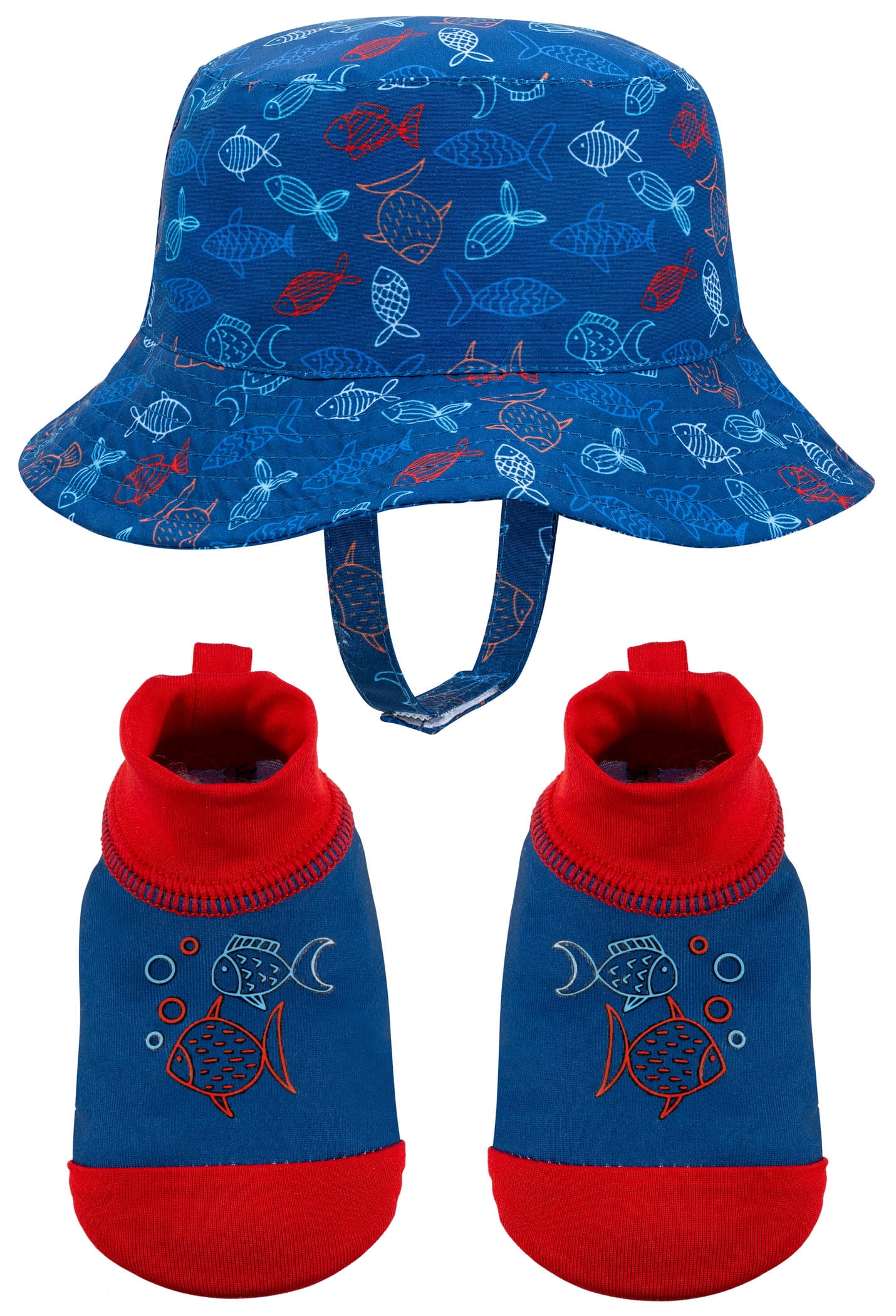 Monster Fish Blue Boys Bucket Sun Hat - Baby and Toddler Boy Sun Hat Infant  Hat Newborn Summer Hat