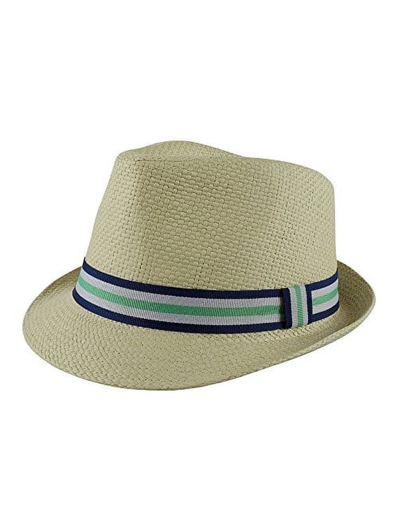 Unisex Kids Straw Trilby Fedora Cap Felt Fedora Hat Short Brim Sunhat size 7-14 years