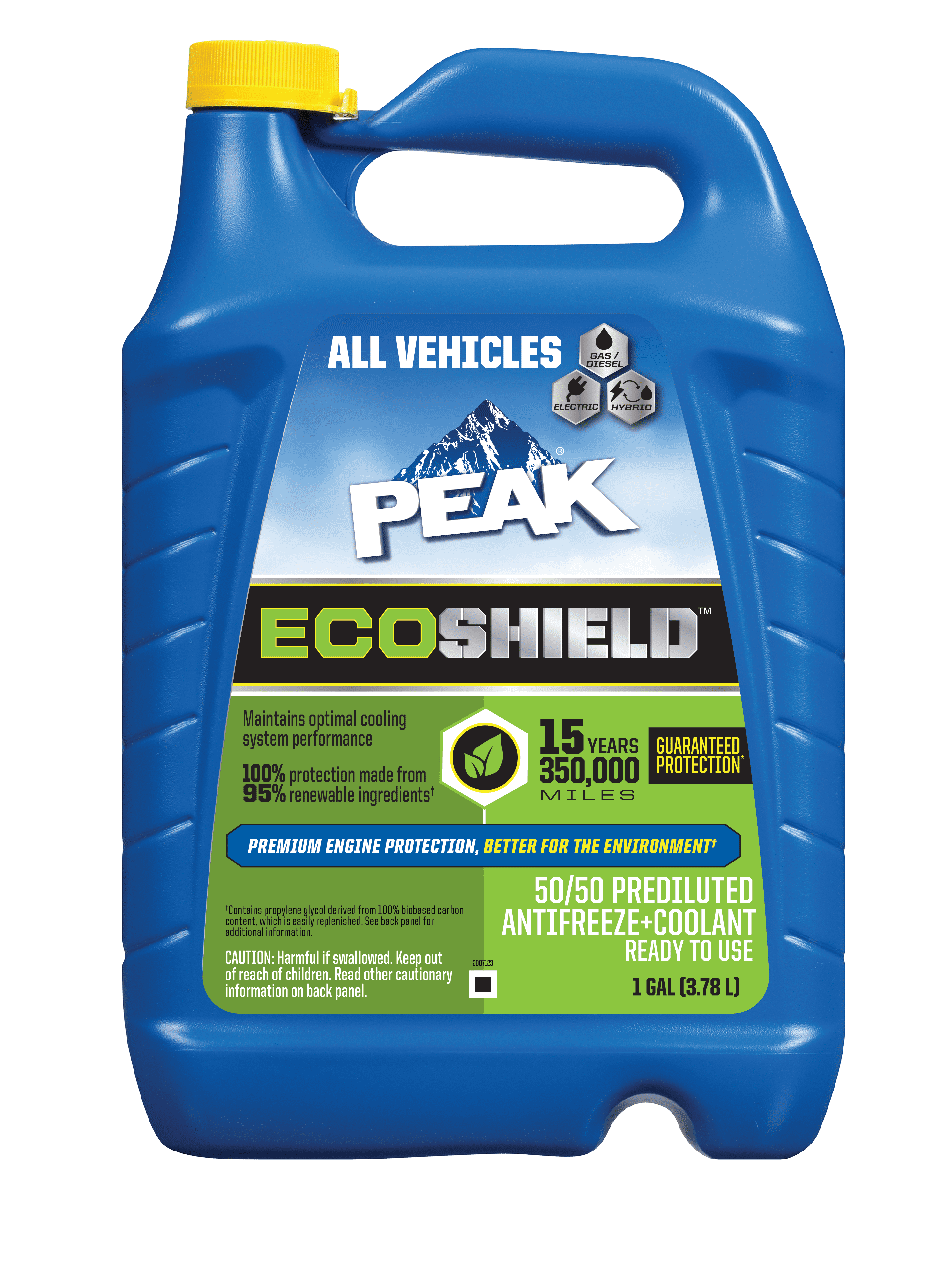 PEAK ECOSHIELD 50/50 Prediluted Antifreeze/Coolant for All Vehicles ...