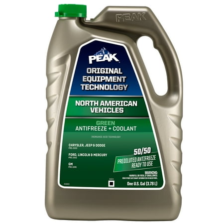(6 pack) (6 Pack) PEAKÂ® ORIGINAL EQUIPMENT TECHNOLOGY Antifreeze + Coolant For North American Vehicles - Green