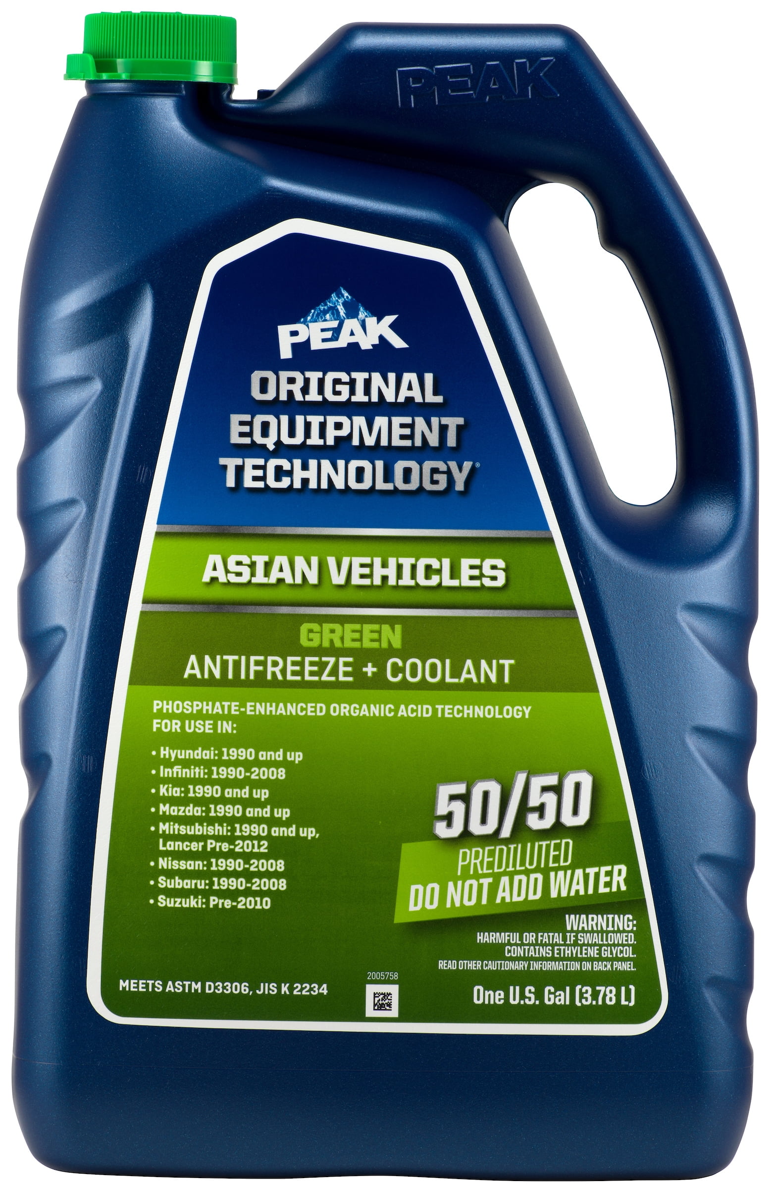 PEAK® ORIGINAL EQUIPMENT TECHNOLOGY Antifreeze + Coolant For Asian