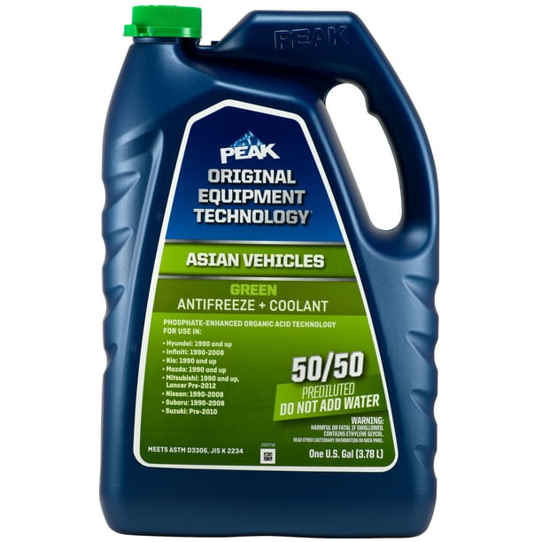 PEAK® ORIGINAL EQUIPMENT TECHNOLOGY Antifreeze + Coolant For Asian