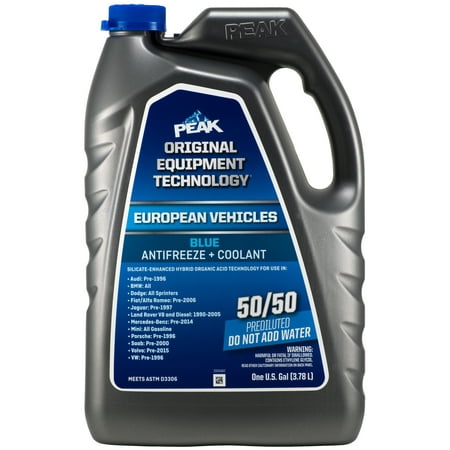 PEAK® ORIGINAL EQUIPMENT TECHNOLOGY Antifreeze + Coolant For European Vehicles - Blue