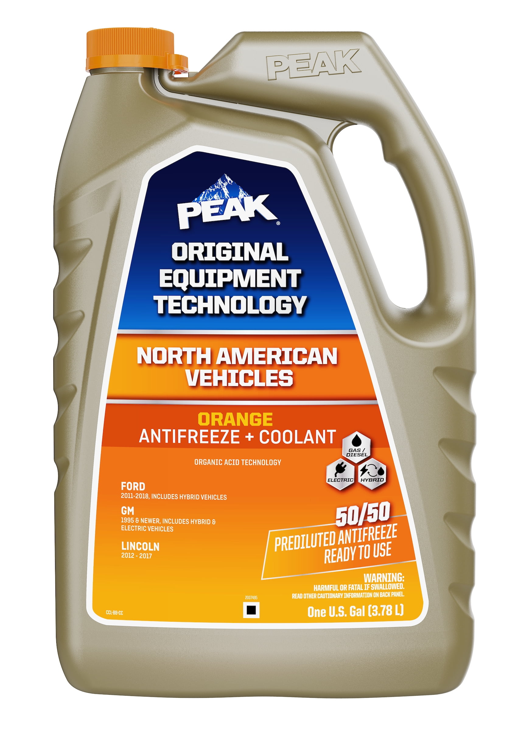 PEAK Original Equipment Technology Antifreeze for North American Vehicles - Orange