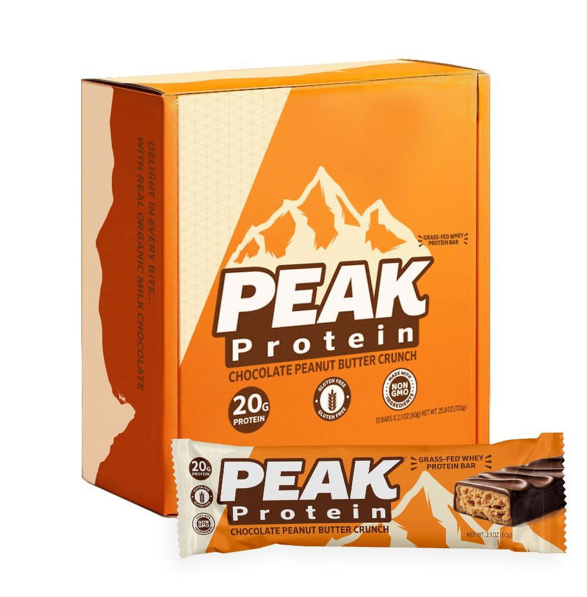 Peak Protein Bars - Chocolate Peanut Butter Crunch - Natural - Grass 