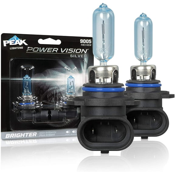 PEAK Power Vision Silver Automotive High Performance 9005/HB3 65W Headlights (2 Pack)