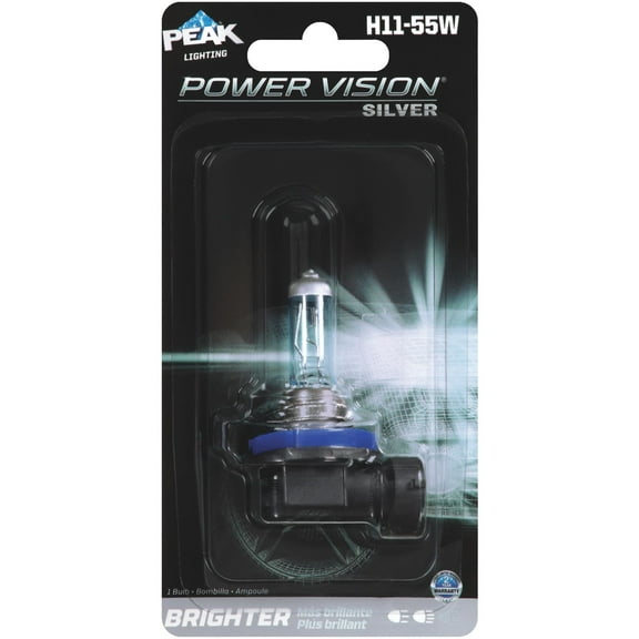PEAK Power Vision Silver Automotive Performance Headlamp, H11 55W, Single