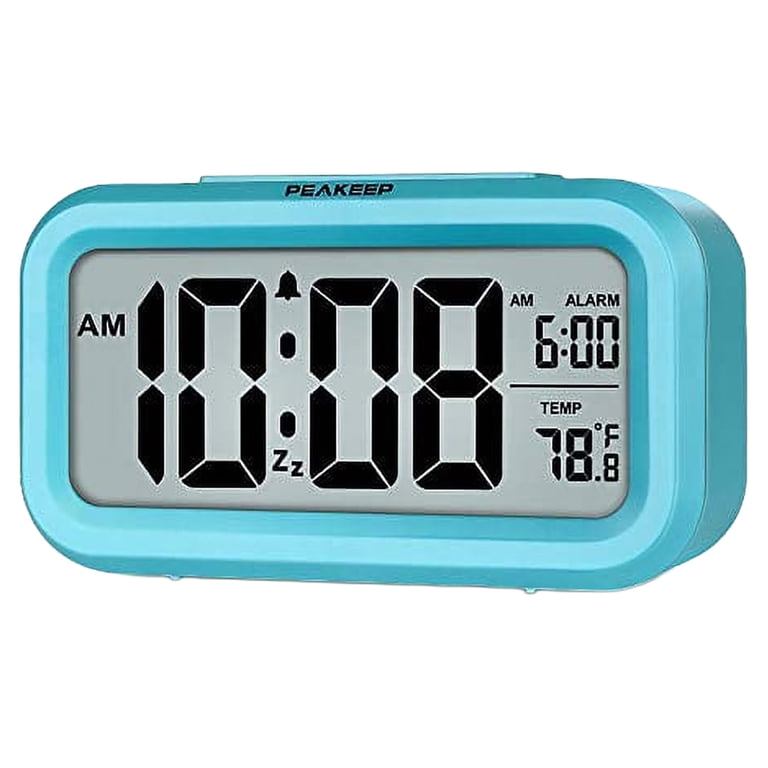 PEAKEEP Smart Night Light Digital Alarm Clock with Indoor