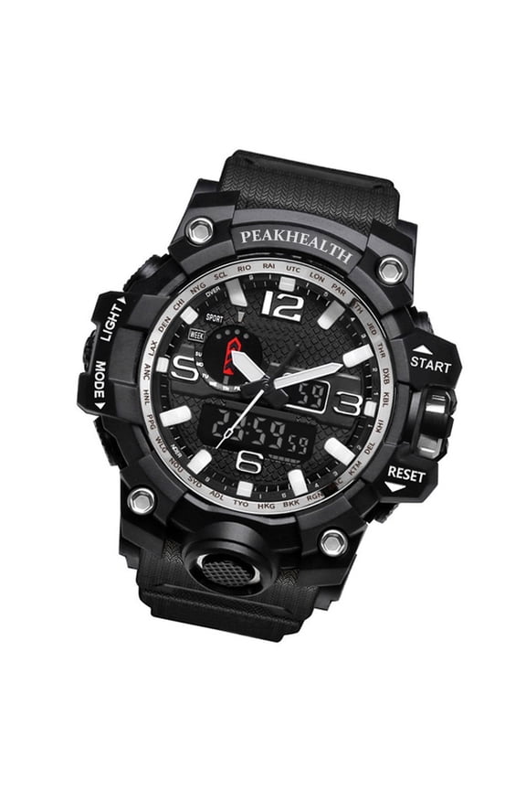 Jewellery, clocks and watches, World Time Quartz Men's Watch, Black