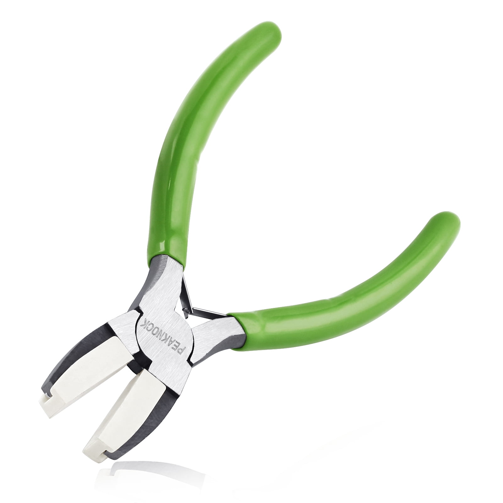 PEAKNOCK 5 Inches Double Nylon Jaw Pliers Flat Nose Pliers with 2
