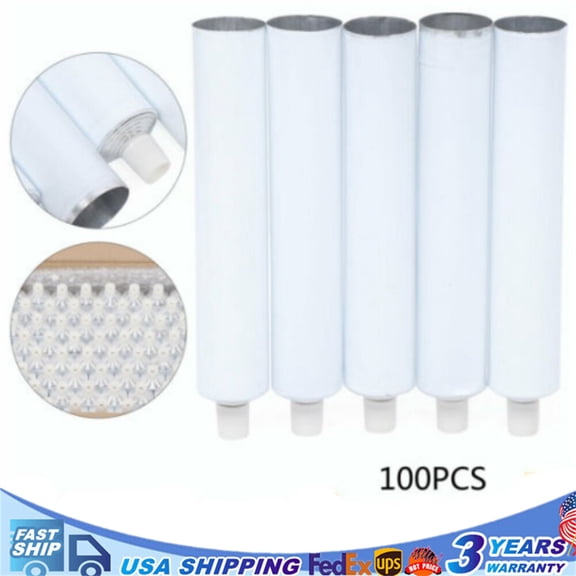 PEAKORA 100 Pcs 100ml Empty Unsealed Toothpaste Tubes Needle Cap Full Box Aluminum USA