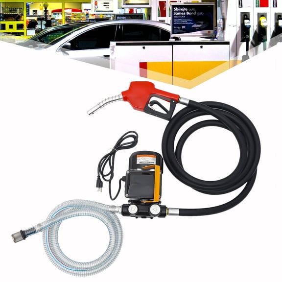 PEAKORA 110V Electric Diesel Oil Fuel Transfer Pump Self-Priming Pume w/ Hose Nozzle Kit,DP60L 16 GPM Self-Priming Diesel Transfer Pump 550W 110V With Hoses & Filter