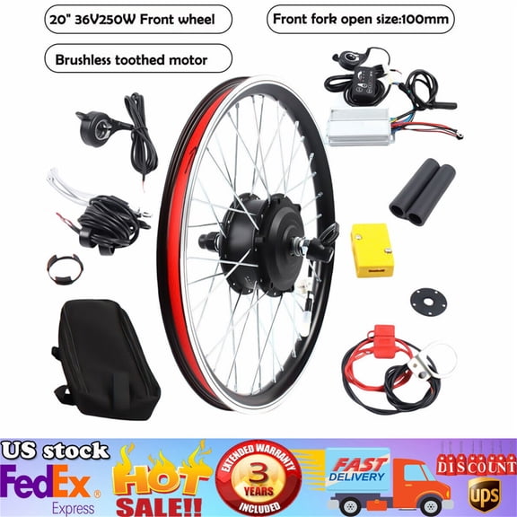 20" Front Wheel 36V 250W Electric Bicycle Conversion Kit with Throttle