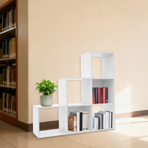 PEAKORA 6-Cube Storage Organizer, Bookcase, Display Compartment, Open Back, Home Office