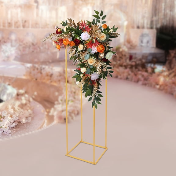 PEAKORA Flower Display Rack Decorations Flower Holder for Home Party Wedding Decorations,Gold 1.8M Metal Flower Stand Plinth Pedestal Wedding Centerpieces Floral Display