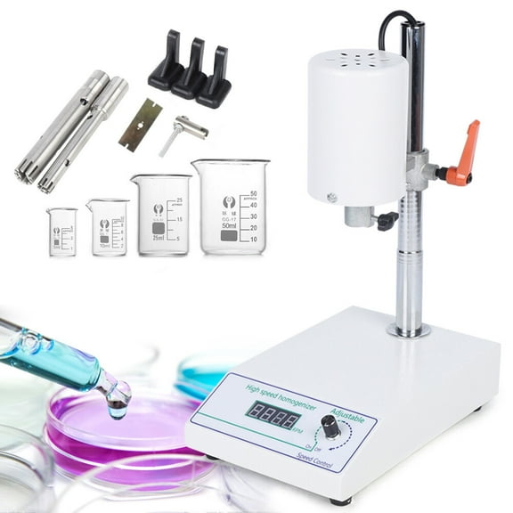 PEAKORA High Speed Homogenizer Lab Mixer Disperser 8000 to 22000RPM Emulsifying Machine,FSH-2A Lab Homogenizer Mixer 110V 8000-22000RPM Adjustable Disperser