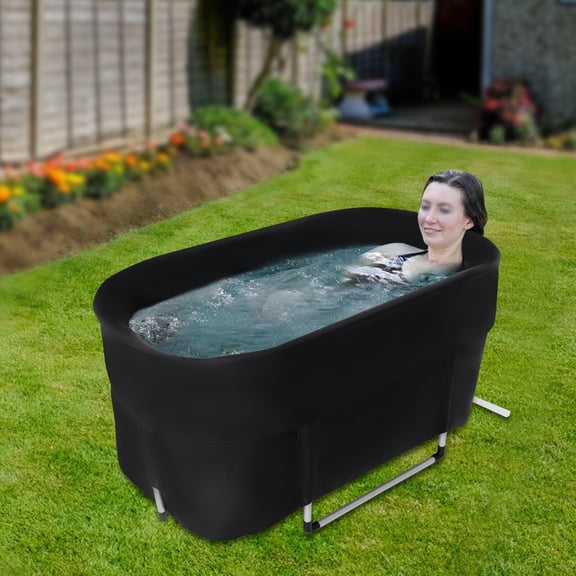 PEAKORA Portable Bath Tub Foldable Ice Bath Outdoor Indoor Cold BathTub Floor-Mounted