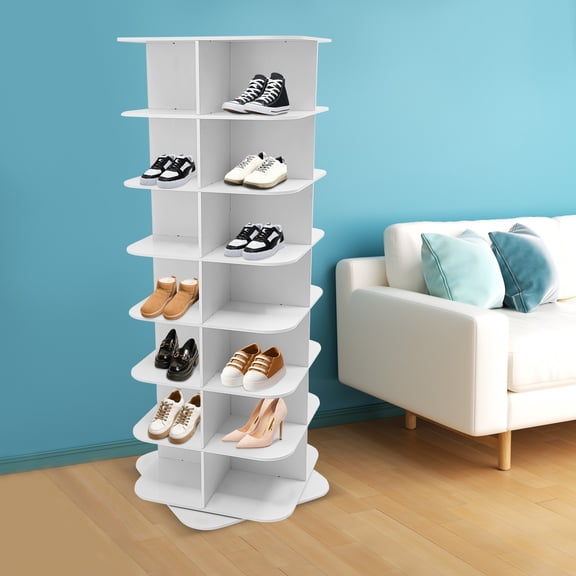 PEAKORA Rotating Shoe Rack, Spinning Shoe Rack, 360 Revolving Shoe Storage Organizer