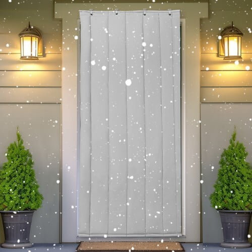PEAKORA Soundproof Door Cover Portable Temporary Thermal Door Screen For Winter Gray