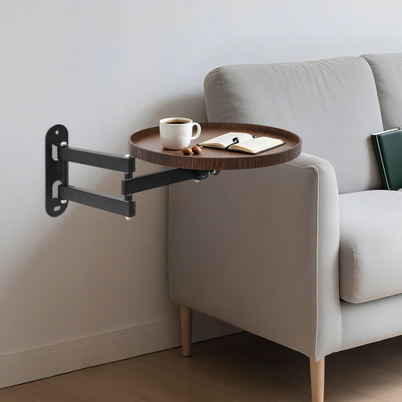 PEAKORA Wall Mounted Folding Table, Foldable Wall Table, Round Foldable Wall Table