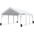 thumbnail image 1 of PEAKTOP OUTDOOR 12 x 20ft Upgraded Heavy Duty Carport,Portable Car Canopy,Garage Tent,Boat Shelter with Reinforced Triangular Beams and 4 Weight Bags,with Ground BarPeaktop Outdoor, 1 of 6