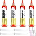 thumbnail image 1 of PEAKTREND 10ml 8341 No Clean Solder Flux Paste Soldering Flux 40ml Pneumatic Dispenser with Plunger and Dispensing Tip for Electronics Pcb Ic Cellphone Cpu Led Bga Repairing-4 Pack, 1 of 6
