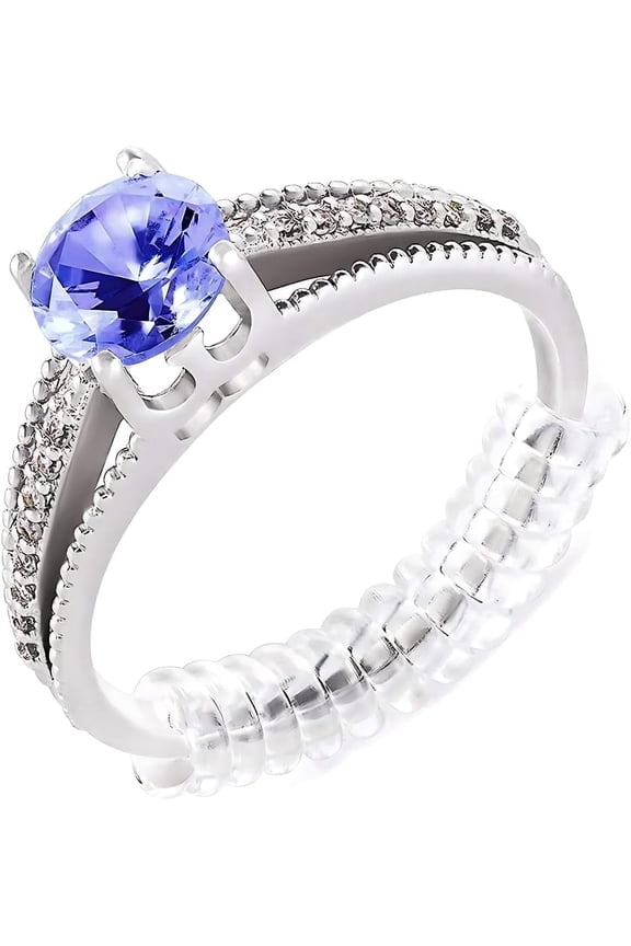 12 Pack Ring Size Adjuster - with 2 Sizes Clear Ring Sizer Adjuster for Loose Rings,Spiral Silicone Tightener Set,Invisible Ring Guards for Women Men