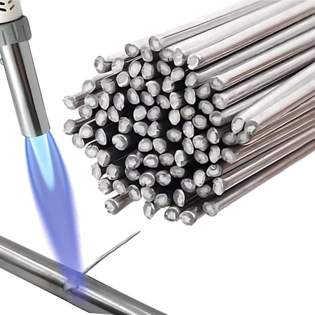 PEAKTREND 50 Pieces Flux Core Aluminum Rods Low Temperature Easy Melt Aluminum Welding Rods Welding Sticks